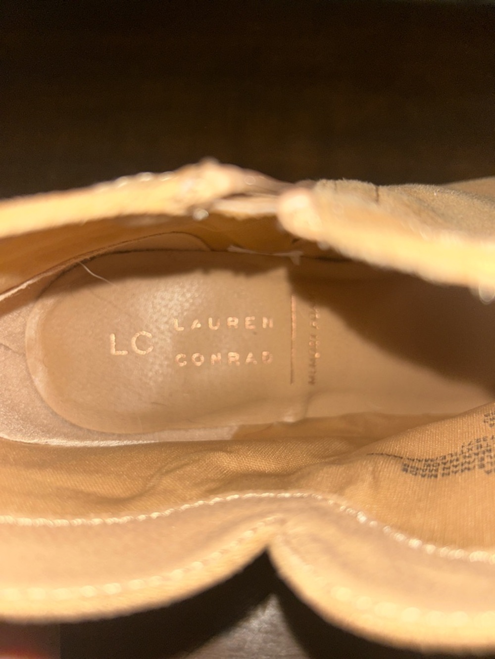 NWOT LC Lauren Conrad Suede Ankle Boots - Picture 8 of 9